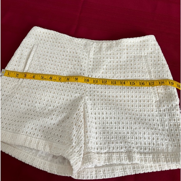 H&M- Lace Embroidered-White Shorts-Ladies Size-10-NWOT withSilk-Lining.VeryNice. - Picture 6 of 9